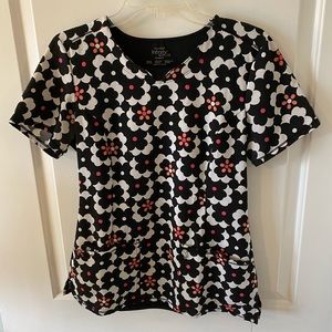 Infinity flowered scrub top